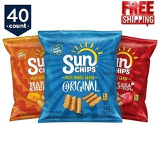 SunChips Multigrain Variety Pack Snack Chips, 1 oz Bags, 40 Count Multipack