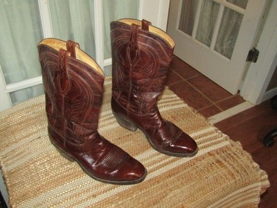 Dan Post 6683 Men s 9 D Brown Leather Cowboy Boots French Tapered Toe Spain made