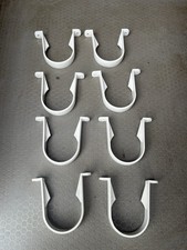 8x Rainwater Down Pipe Bracket Drainpipe Clip Guttering Saddle Half Round