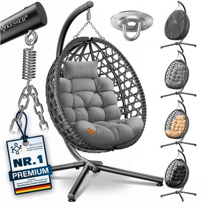 KESSER  Hängesessel mit Gestell Garten Relax Schaukel In & Outdoor Hänge Stuhl