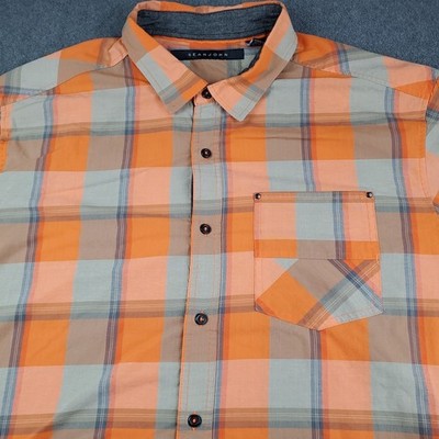 Sean John Shirt Men Size 3XL Multicolor Plaid Cotton Collared Button Down
