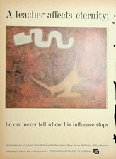 Original 1959 Vintage Print Ad: Container Co. Of America Ft. A Teacher affects E