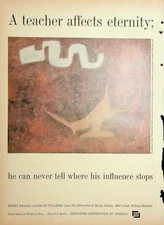 Original 1959 Vintage Print Ad: Container Co. Of America Ft. A Teacher affects E