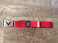 New CALLAWAY Tango RED V Logo, Cut To Fit Belt, One Size Up to 42