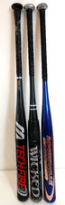Louisville 34" 26 oz SB24 - Mizuno 34"x28 oz - Worth 34"x30 oz Softball Bat Lot