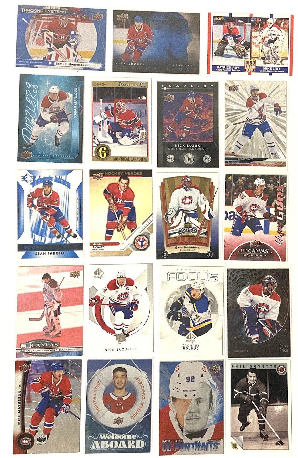 Montreal Canadiens  - 19 Hockey card lot - Rookies, Stars And Legends