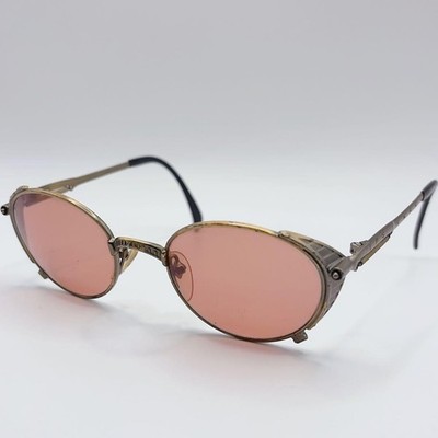 JEAN PAUL GAULTIER 56 4174 Sunglasses Oval Gold Frame Brown Lens Japan Rare