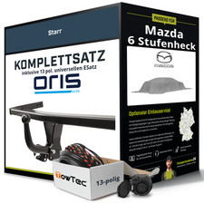 Für MAZDA 6 Stufenheck Typ GH Anhängerkupplung starr +eSatz 13pol uni. 07- NEU