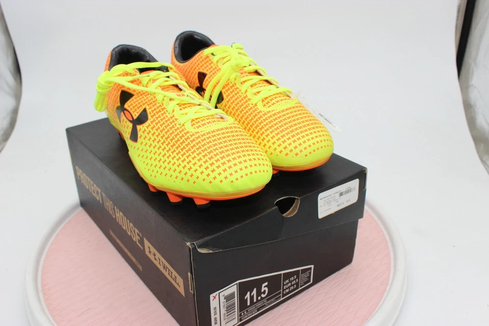Botines de fútbol Under Armour Force FG 1246302-825 amarillos/naranja para hombre 11,5 nuevos en caja Foto 4 de 4