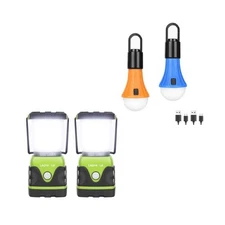 LE Bundle - 2 Items: 1000LM Battery Powered LED Camping Lantern, 2 ... Fast Ship