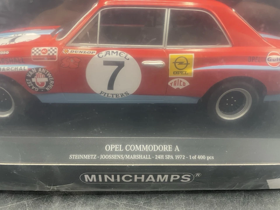 Opel Commodore A Steinmetz 24H SPA 1972 1.18 Minichamps 1/18 Mint Box - Immagine 2 di 4