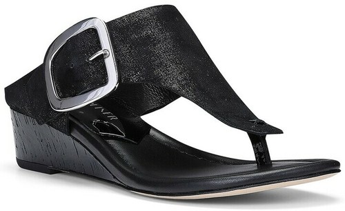 Donald Pliner sandals Ofelia pebble metallic black leathers Size 8.5 M New  $180 | eBay