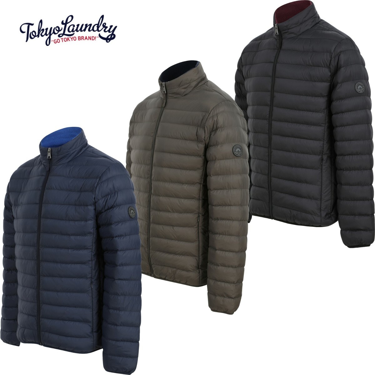 Men's Tokyo Laundry Quilted Puffer Jacket Funnel Neck Puffer
