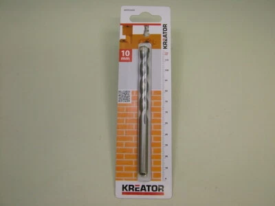 KREATOR Masonry drill bit hardened steel tungsten carbide tip 10mm brick stone concrete