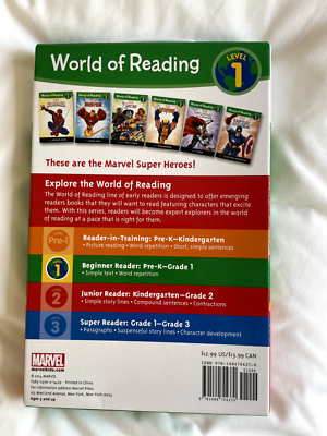 WORLD OF READING MARVEL LEVEL 1 Read Superhero 6 Books PreK Grade