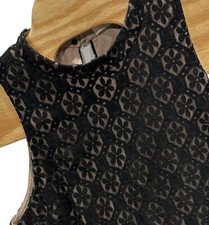 The Impeccable Pig Dress Women’s M Black Lace Crochet Overlay Sleeveless Midi