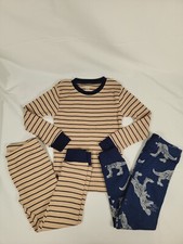 Carter's 3 piece PJ set Size 4 boy Stripes and Dino print