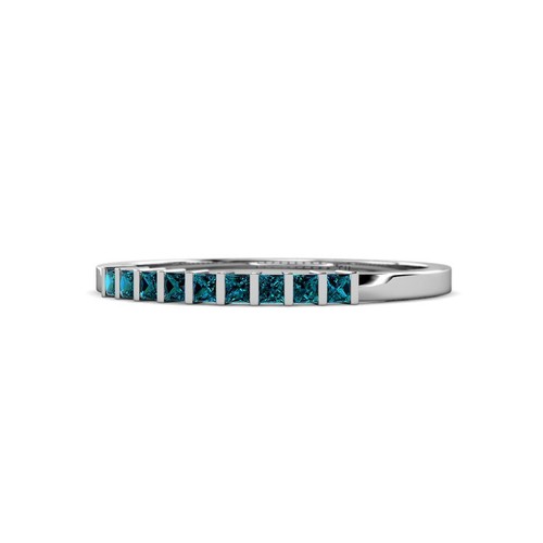 TriJewels Blue Diamond 9 Stone Wedding Band 0.45 ct tw in 14K Gold JP:102787 - 第 1/13 張圖片