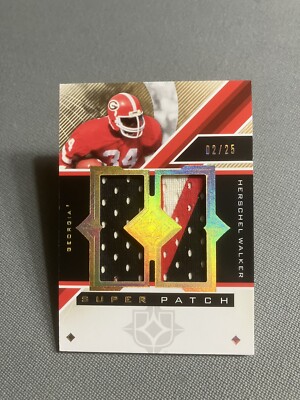 Georgia Bulldogs Hershel Walker 3 Color SUPER PATCH 1 of 25, ExMnt++