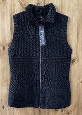 Nwt Lily’s Black Vest With Rhinestone Front Zipper - Small