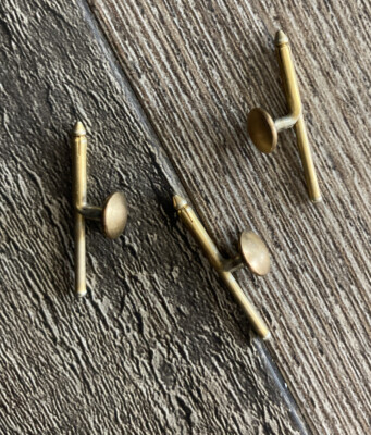 Vintage Swank Men's Brass Tone Tuxedo Stud / Studs Set