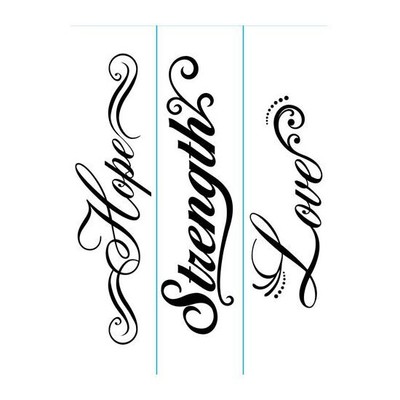Darice Embossing - Prägeschablone 3,5x14,5cm x3 inspirational words