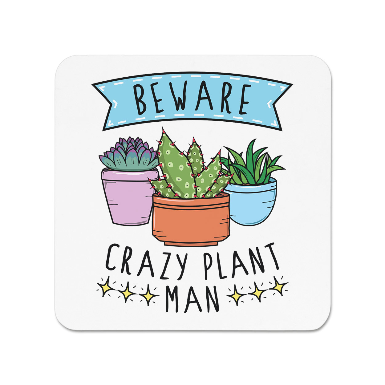 Beware Crazy Plant Man Fridge Magnet - Funny Joke Fathers Day