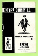 Notts Couty v Crewe Alexandra 2nd September 1970 - Division 4 70/71 season