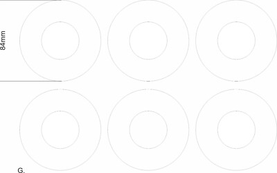 x6 84mm Blank Jukebox 7'' Labels Vinyl Stickers Jukebox reggae ska records RSD
