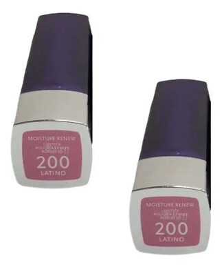 Pack of 2 Rimmel Moisture Renew Lipstick, Latino # 200