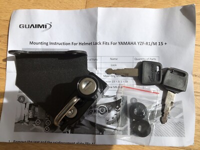 Motorcycle Helmet Lock For Yamaha YZF-R1/M15 + | eBay