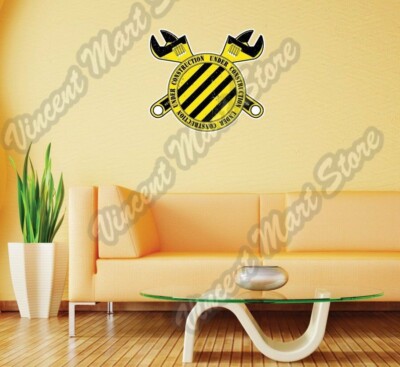 Stamp Under Construction Repair Wall Sticker Room Interior Decor 22''X22''