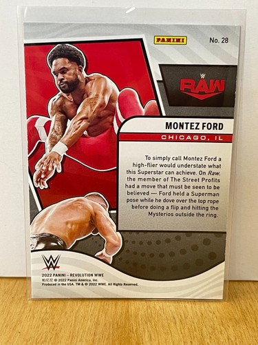 2022 Panini WWE Revolution - RAW #28 MONTEZ FORD - Picture 2 of 2