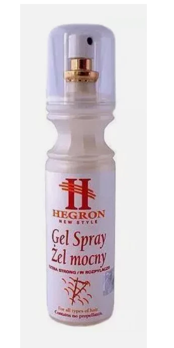 HEGRON NEW STYLE GEL SPRAY EXTRA STRONG ALL HAIR TYPES NO PROPELLANTS 300ML