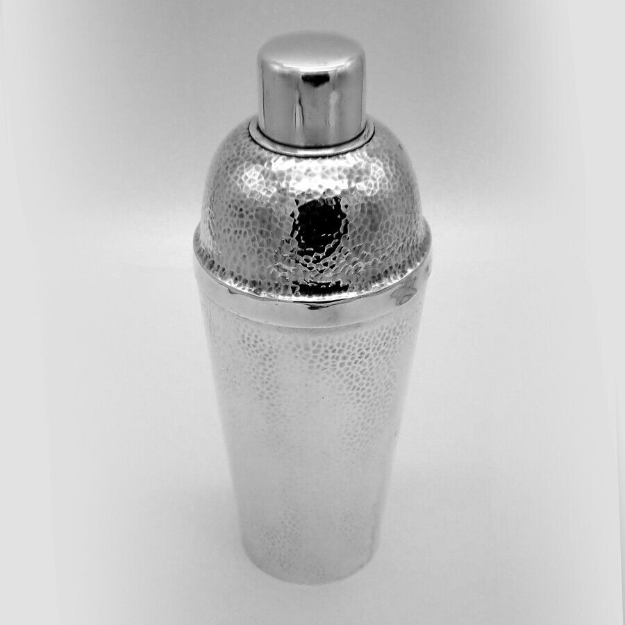 Hammered Cocktail Shaker 990 Sterling Silver Toyokoki Japan Hammered Cocktail Shaker 990 Sterling Silver Toyokoki Japan