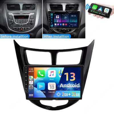  Android 13 For Hyundai Accent Solaris Verna Car Stereo Radio CarPlay GPS FM 32G