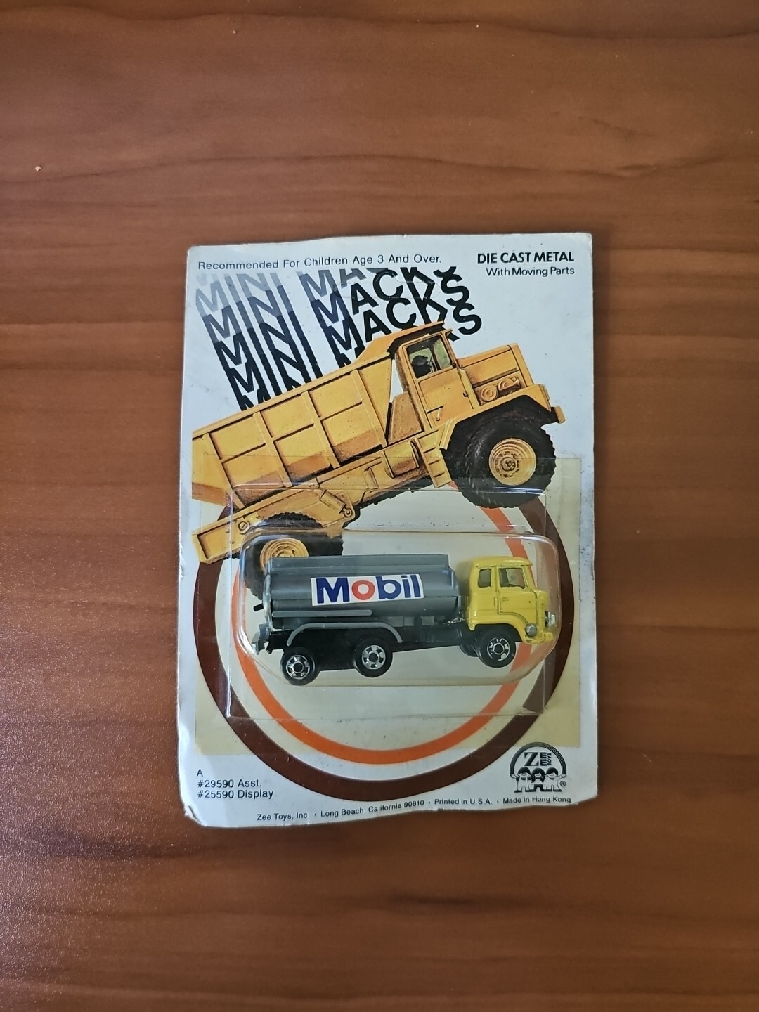 Zee Toys Mini Macks Mobil Gas Tanker.  Sealed Package, 1981.