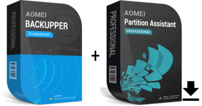 AOMEI Backupper + Partition Assistant Prof.|2 PCs|Lifetime Upgrades|eMail|ESD