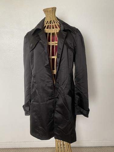 guess black trench coat