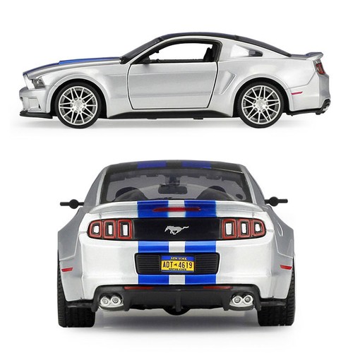1:24 Ford Mustang Model Car Street Racer Diecast Toy Cars for Boys Adults Silver - Picture 14 of 17