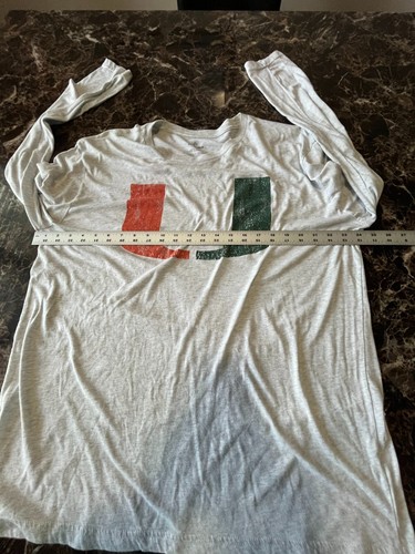 Camiseta de Colección Top of the World Miami Hurricanes Manga Larga Para Hombre 2XL Gris - Imagen 3 de 4