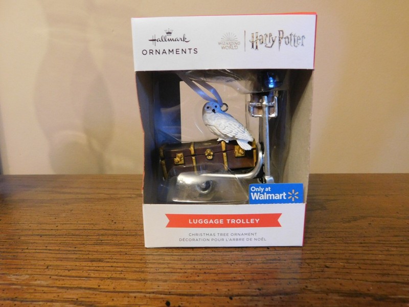 NEW 2023 Hallmark Harry Potter Luggage Trolley Only at Walmart Ornament Hedwig