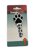 Dog Paw Shaped House Key Blank on Card - SC-1 - Fun Keys - Gift