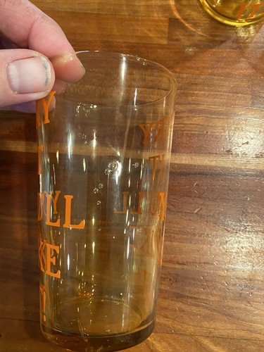 Vintage MCM Cocktail Bar Glass Try It You'll Like It Set Of 4 See Description - Picture 5 of 8