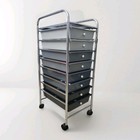 8-Drawer Rolling Storage Organizer Cart  - Gradient Gray — photo 1