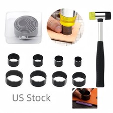 Leather Cutting Die Set 8pcs Round Cutting Punching Die Leather Hole Punch Tool