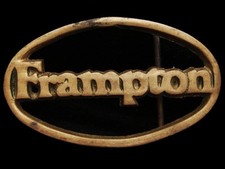 JI21124 GREAT VINTAGE 1970s PETER FRAMPTON ROCK MUSIC SOLID BRASS BUCKLE