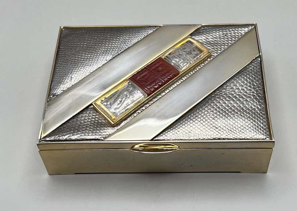 Bolso sin asas vintage de colección Judith Leiber gemas grabadas en oro metálico Foto 2 de 4