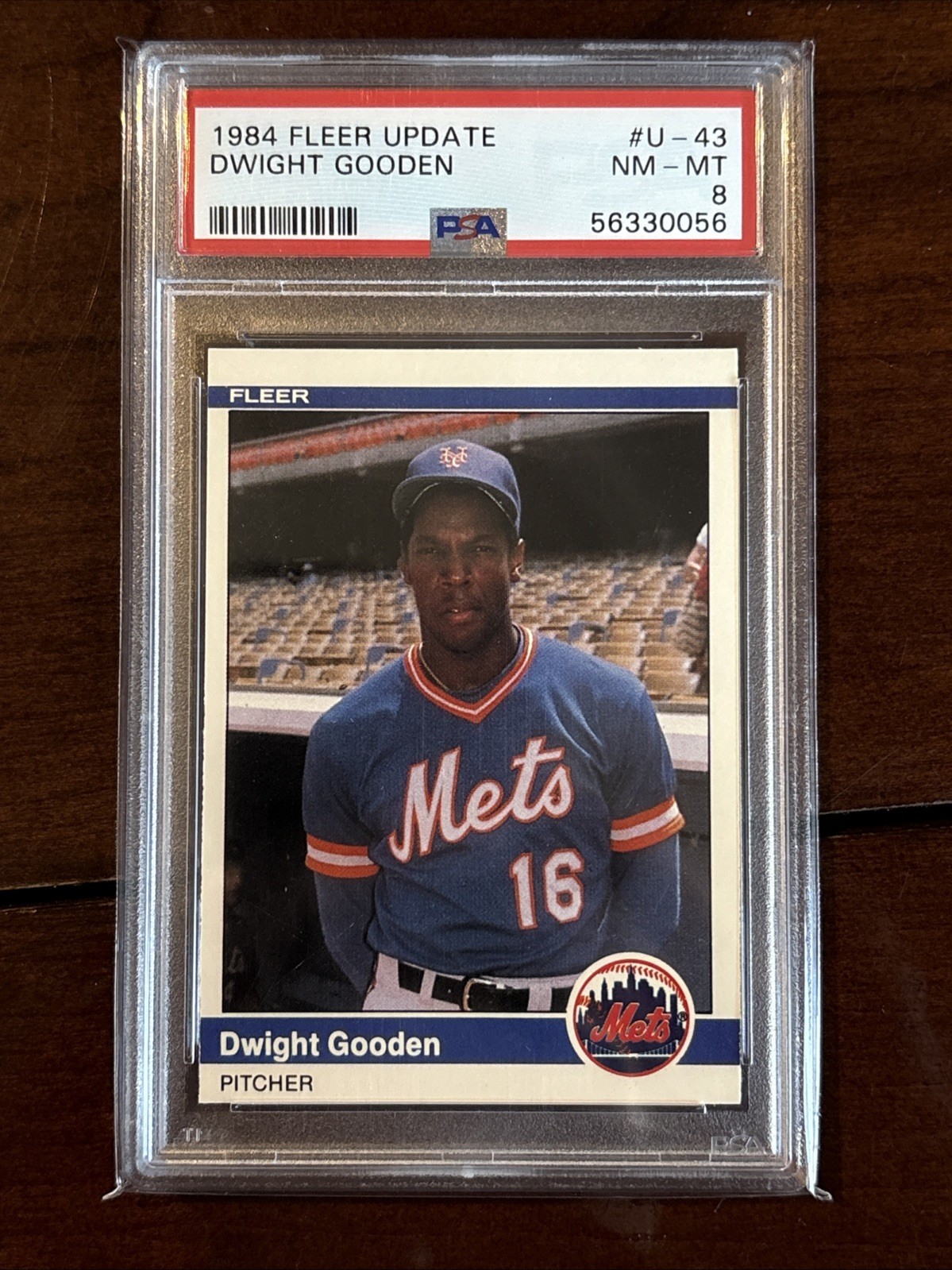1984 Fleer Update Dwight Gooden Rookie U-43 PSA 8 Mets RC