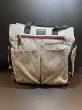 EDDIE BAUER First Adventure MEDIUM TOTE DIAPER BAG, Black  Gray 10 Compartments